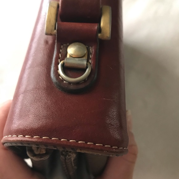 Vintage LOVERS leather top handle satchel Texier vintage bag - Picture 5 of 16